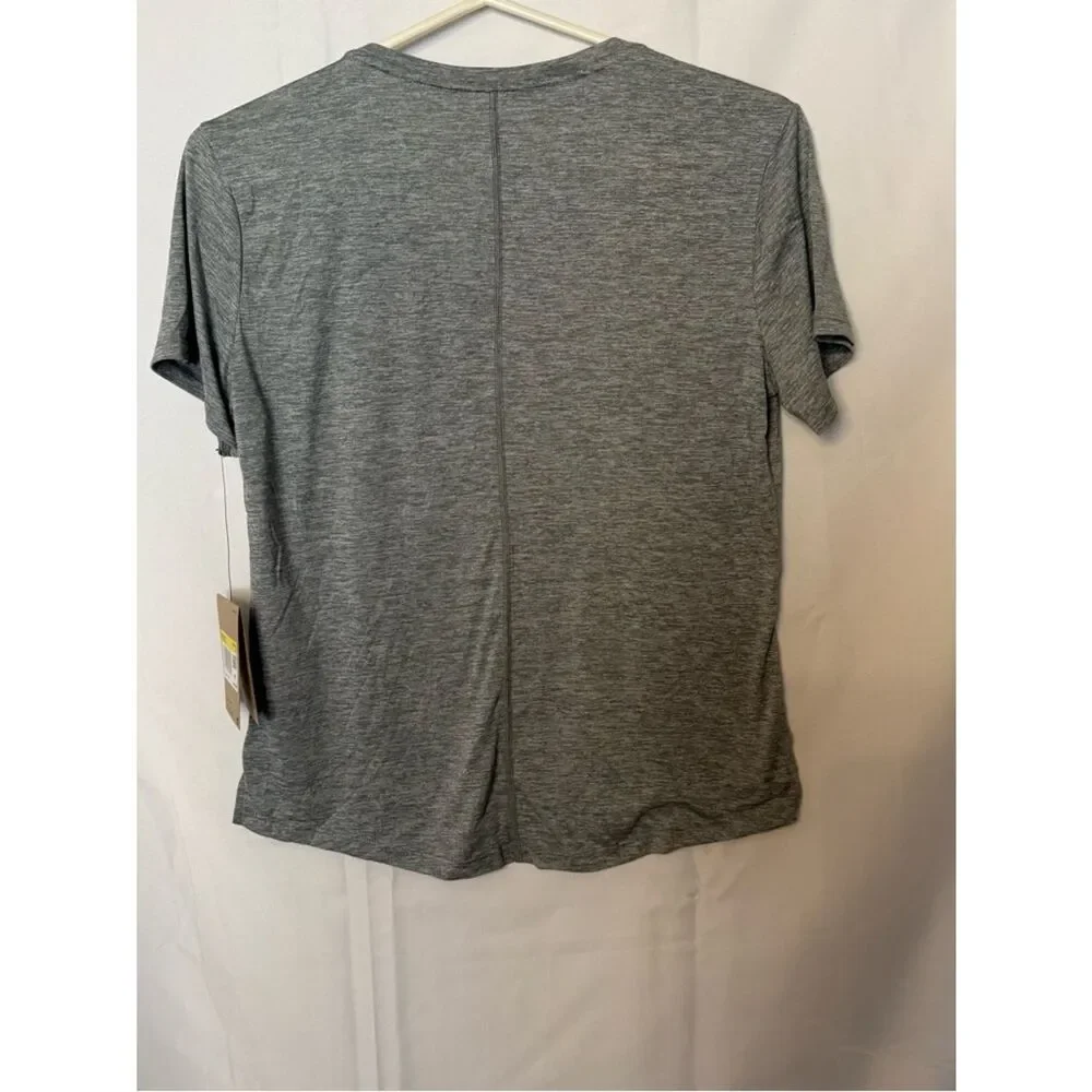 NWT Nike Dri-FIT One Women’s Short Sleeve Top Small Gray Athletic Workout Shirt